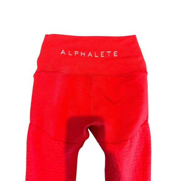 Alphalete OG Revival Formula Red Women’s XS Compression Workout Active Leggings - Picture 4 of 13